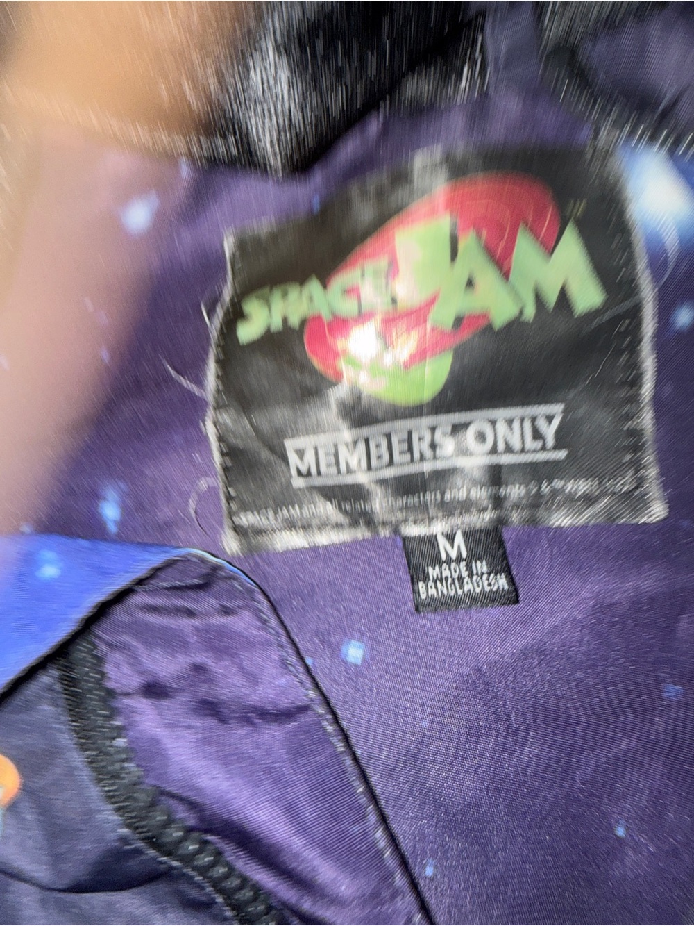 Space Jam windbreaker Members Only Tune Squad jacket Galaxy Hoodie - Picture 6 of 13